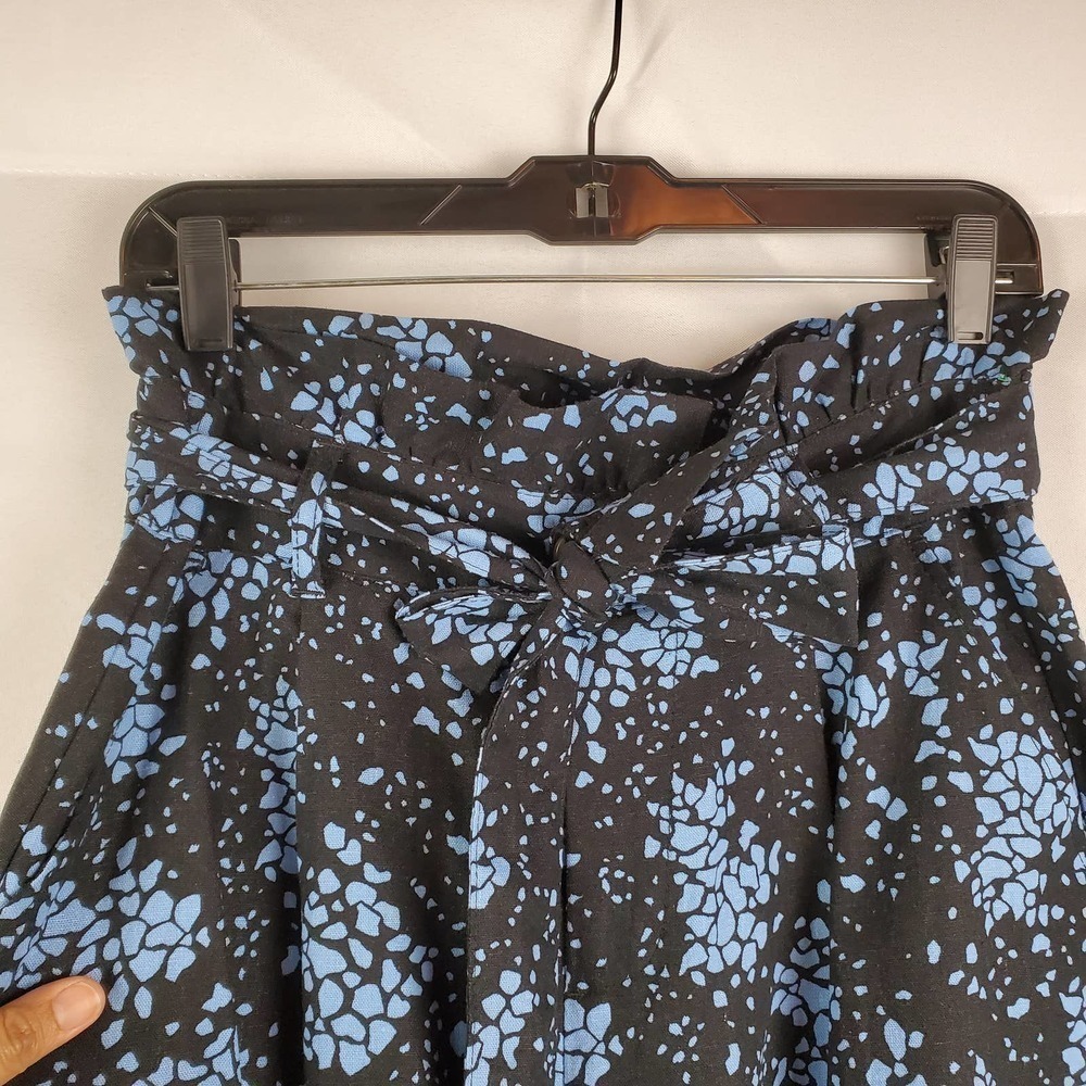 Who What Wear Linen Blend Speckled Paper Bag Shorts Size 8 Modern Chic Summer - Picture 2 of 10
